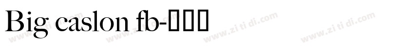 Big caslon fb字体转换